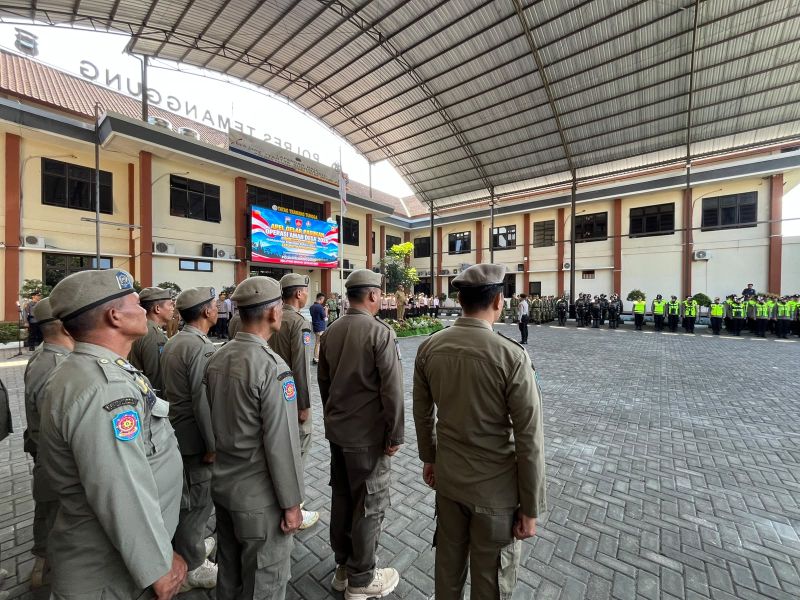 Satpol PP Temanggung Ikuti Apel Gelar Pasukan Operasi Aman Desa Pascapilkades 2026